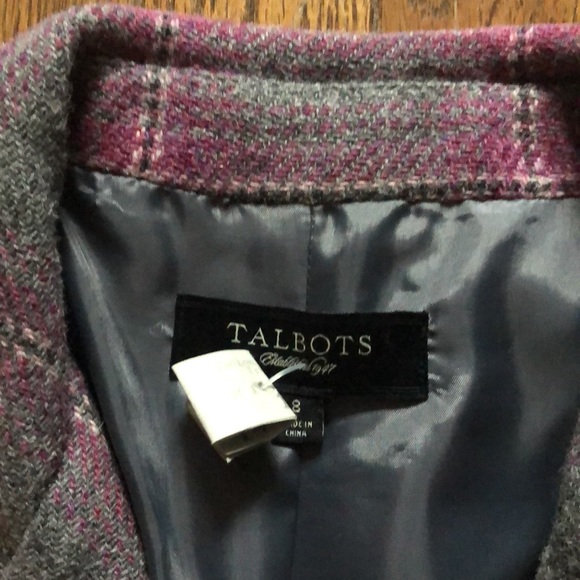 EUC Talbots plaid wool blazer - Picture 2 of 8